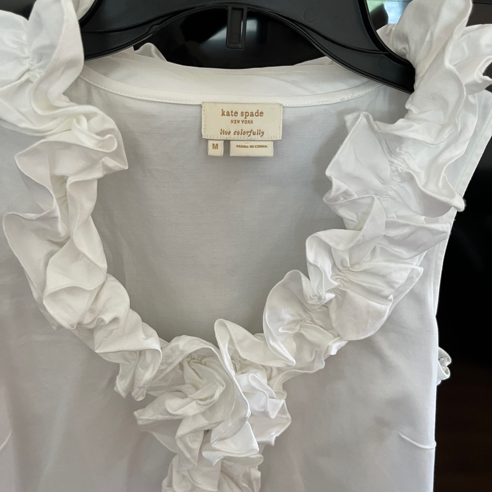 Kate Spade Ivory Ruffle Tank Top - Picture 4 of 7